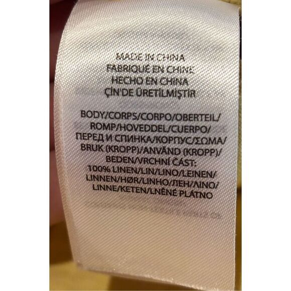 Polo Ralph Lauren Belted Linen Pleated Short in Yellow Blue Label Size 6 - Picture 8 of 8